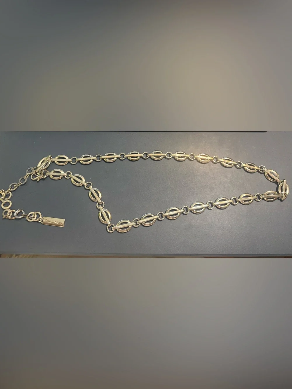 Calvin Klein Silver Link Chain Belt